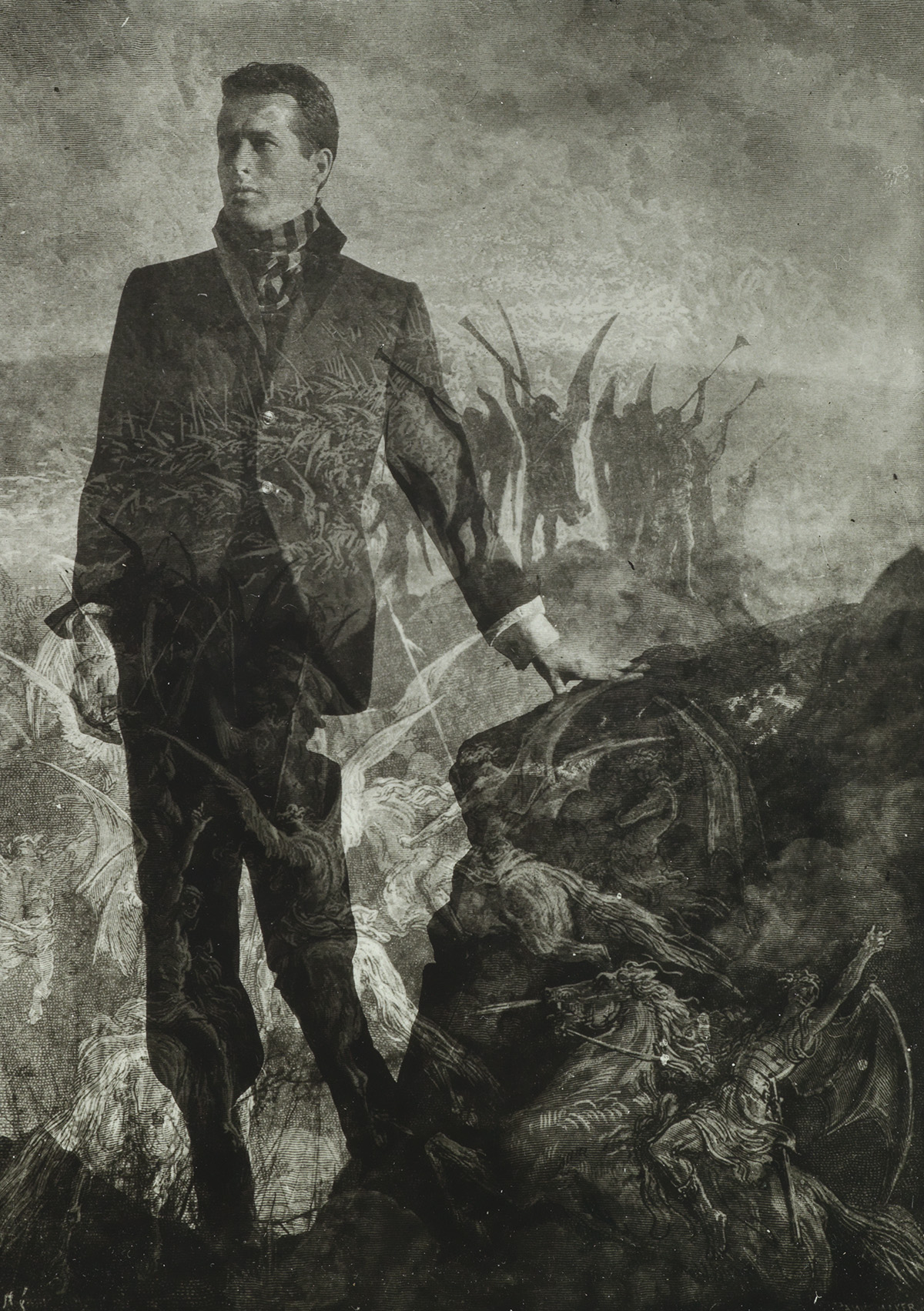 EDMUND TESKE (1911-1992) Kenneth Anger, Topanga Canyon (composite with Gustave Doré engraving).